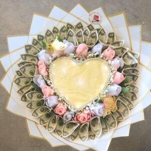 Ramo Corazon fuego y tulipanes