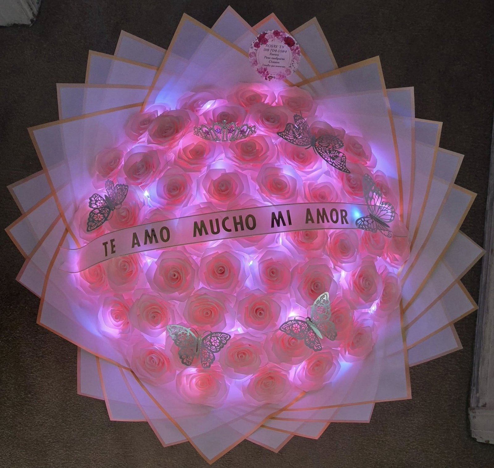 Ramo 50 Rosas con led