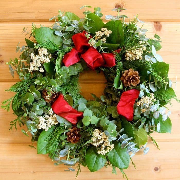 Natural Greenery Holiday Wreath